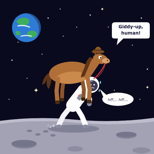 Claude Fable 5 horse riding astronaut